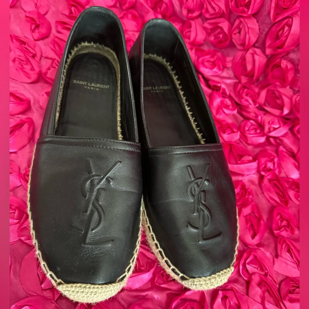 Logo Espadrille Flat Women Saint Laurent 🖤